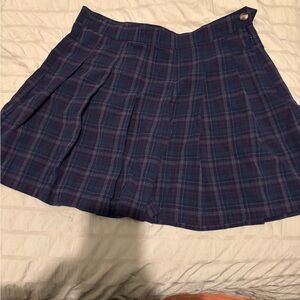 American Eagle Outfitters Plaid Mini Skirt in Navy and Red